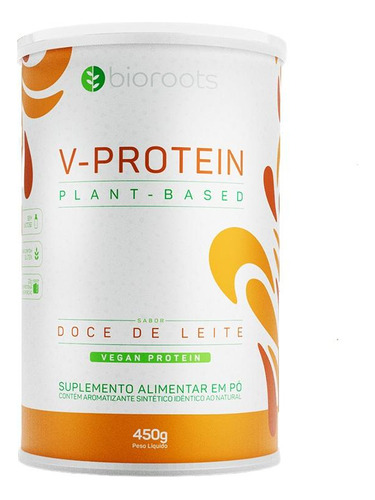 Proteína V-protein Plant Based Doce de Leite 450g Bioroots