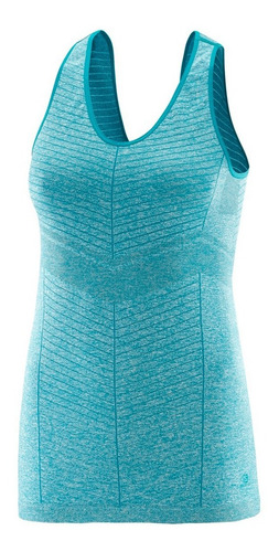 Musculosa Salomon Elevate Seamless Tank Mujer Celeste