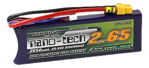 Rc Turnigy Nano-tech 2650mah 3s 25 ~ 50c Lipo Pack W/xt-60