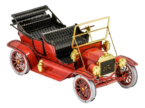 Rompecabezas Metálico 3d 1908 Ford Modelo T Rojo Metal Earth