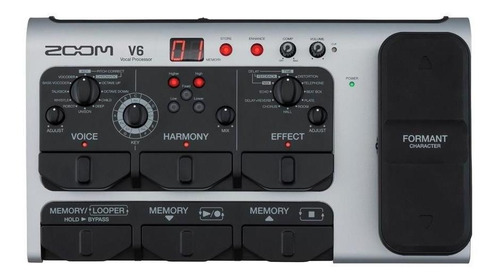 Zoom V6 Procesador Pedal Vocal Multi Efecto Color Negro