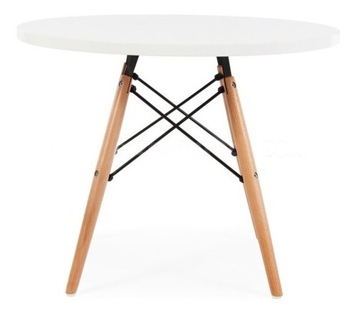 Juego Comedor Eames Mesa Redonda 120cm + 6 Sillas Eames