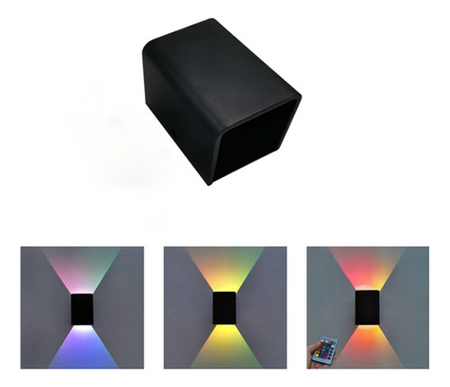 Aplique Pared Rgb Colores Luz Led 