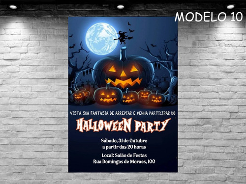 Arte Digital - Festa Halloween Diversos Modelos Infantil