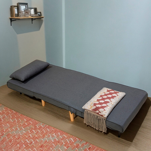 Sofá Cama Plegable Individual Color Gris LeiLei Global SC1066