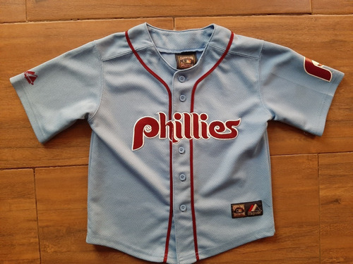 Jersey  Phillies Majestic, Talla 4 6 Años Mlb