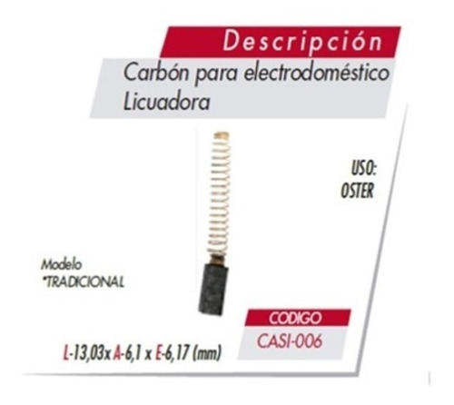 Carbón Licuadora Oster Modelo Viejo Casi-006