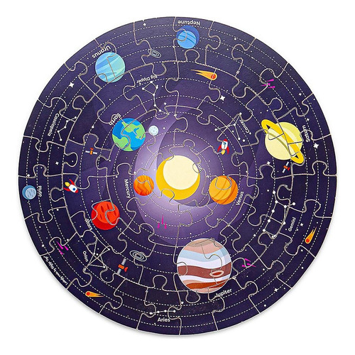 Puzzle Juego Rompecabeza Sistema Solar Planeta Niños 2 Años+