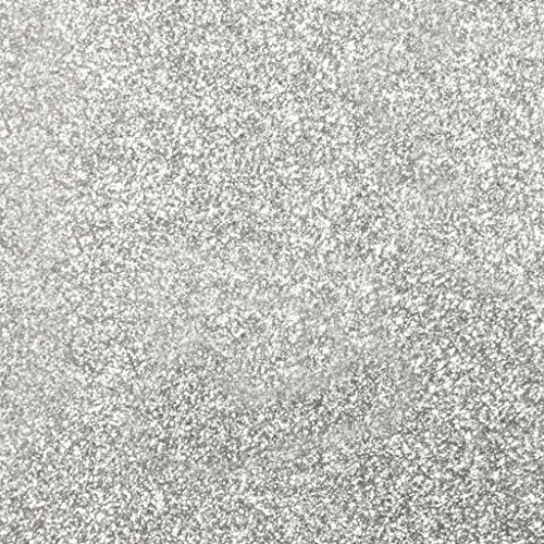 Siser Glitter HTV 20 x 12 Sheet - Iron on Heat Transfer Vinyl (Silver)