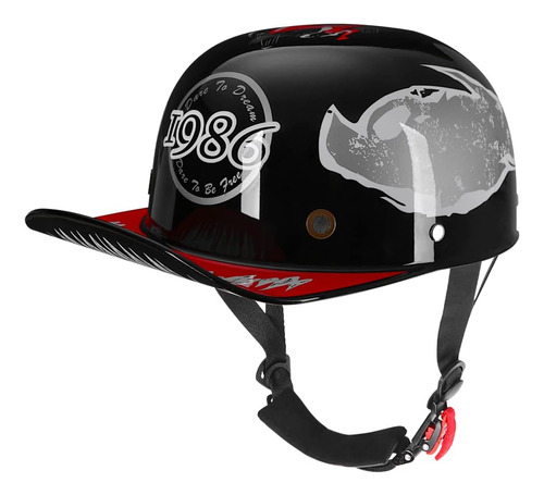 Gorra De Estilo Béisbol, Casco Retro De Motocicleta, U...