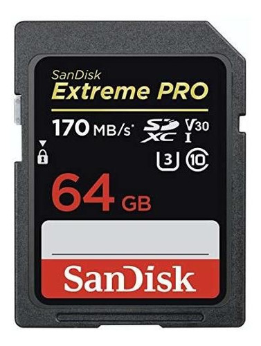 Tarjeta Sandisk 64gb Extreme Pro Sdxc Uhs-i - C10, U3, V30, 