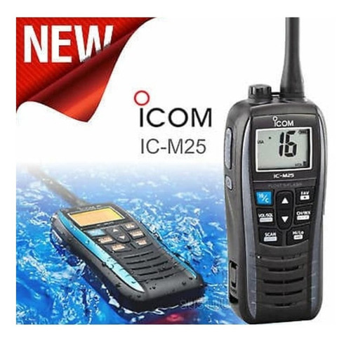 Radio Portatil Marino Icom Ic-m25 Flotante