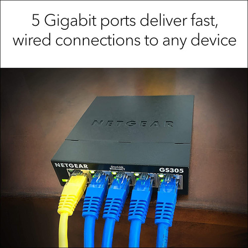 Conmutador No Administrado Netgear Gigabit Ethernet De 5 Pue