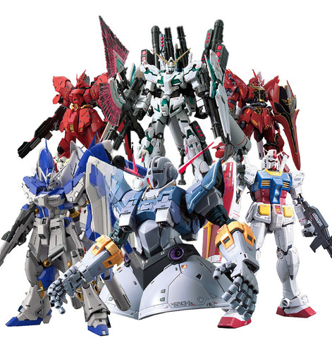 White Augu Gundam - Bandai Rg Unicorn Gundam Banshee Norn