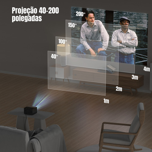 Projetor Profissional Bettdow Wifi Full Sealed Hd 700ansi