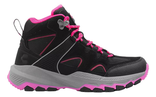 Tenis Bota Dama Outdoor Hiking Senderismo Charly 1050580 Negro / Rosa