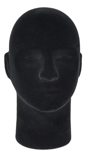 Cabeza De Maniquí Negro De 28 Cm Para Exhibir Pelucas Y Somb