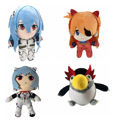 Figura De Peluche Ayakari Evangelion New Century De 4 Piezas