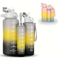Comprar Set De 3 Botellas Deportivas Con Frases Motivacionales Botellas Reutilizables, Motivación En Cada Sorbo De Alta Calidad Everest