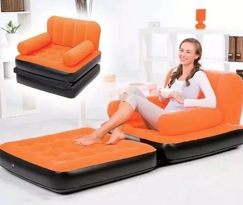 Sillón Sofa Cama Sencillo Inflable Multi Max Bestway Softtop