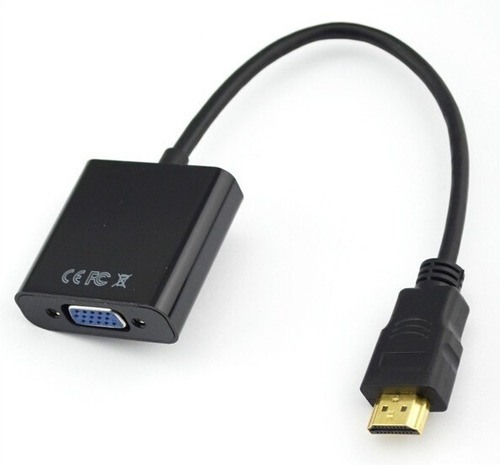 Imagen 1 de 1 de Cable Adaptador Conversor Hdmi A Vga Con Audio Plug Incluido