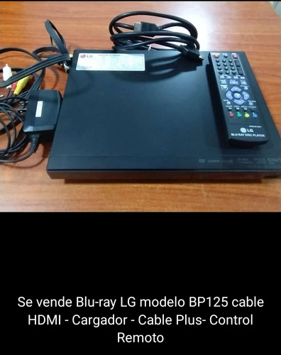 Blu-ray LG Modelo Bp125 Control Remoto Cable Hdmi - Cargador