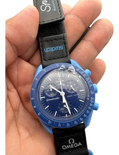 Reloj Premium Mision To Neptune Caja Y Certificados Swatch (Reacondicionado)