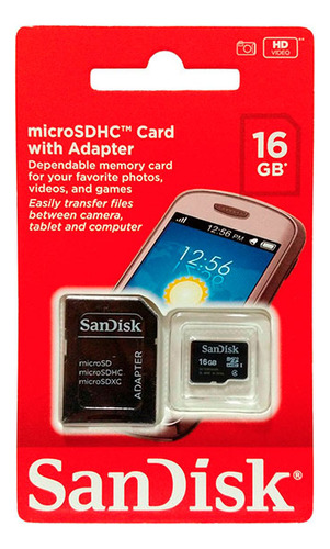 Cartão De Memória 16gb Micro Sd Sdhc Sandisk