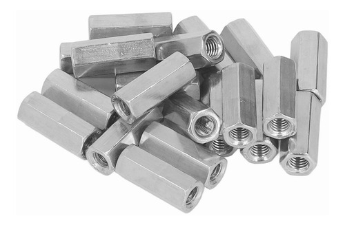 Tuerca De Acoplamiento Hexagonal, 20 Unidades, M6x1, 25 Mm,