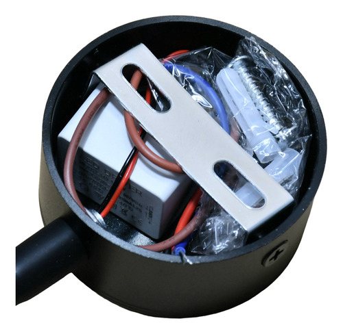 Lampara De Pared 220v Velador 3w Direccional Luz De Lectura Negro
