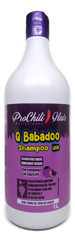 Shampoo + Máscara Pré E Pós Química Q Babadoo Uva 2x1000