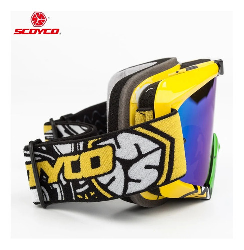 Lentes Goggle Moto Cross Scoyco G05 Amarillo