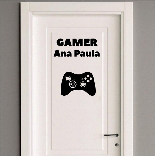 Adesivo De Parede Kit Gamer Console Nome Personalizado Md2