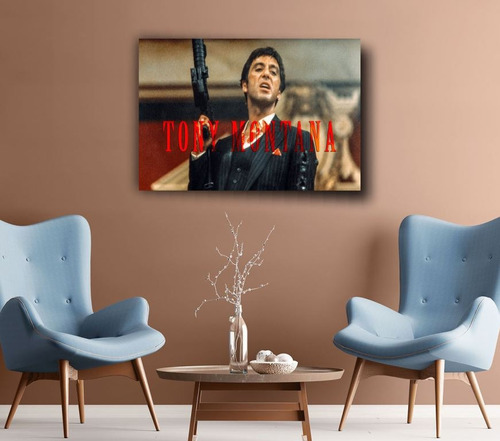 Cuadro Decorativo Scarface De Tony Montana Mafia Arte - 54