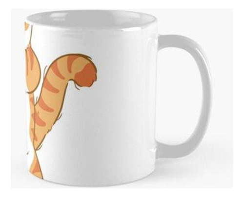 Taza Gato Naranja Bailando Calidad Premium