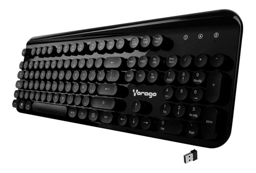 Teclado Inalambrico Pc Laptop Usb Vintage Vorago Km-200