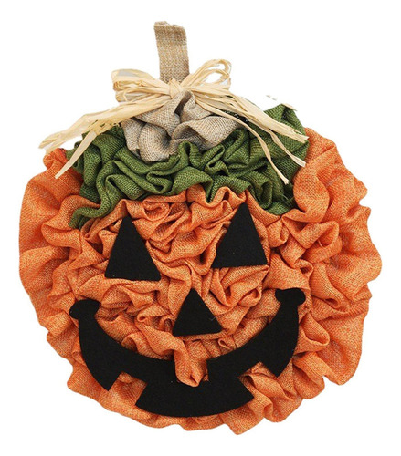 A Corona De Calabaza For Colgar En La Puerta De Halloween