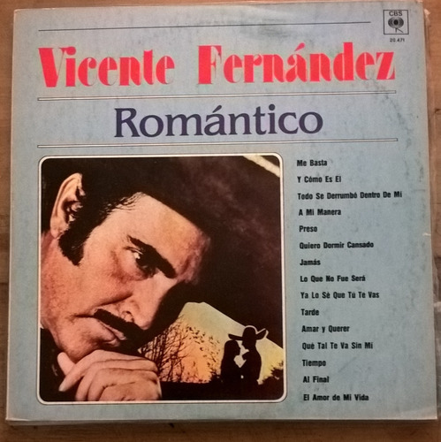 Vicente Fernandez Romantico Lp Argentino / Kktus