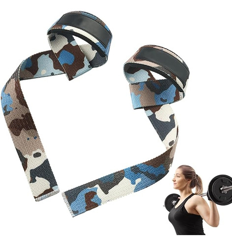 Par De Straps Muñequera Gym Crossfit Patrón De Camuflaje