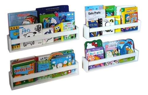 Porta-revistas Pabimi Branco De Parede 50cm Minimalista