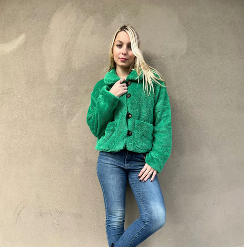 Campera Mujer Peluche Abrigada Forrada Talles Grandes