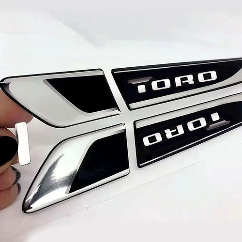 Adesivo Aplique Lateral Fiat Toro 2016/2021 Emblema Resinado