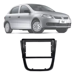 Moldura 2 Din Fiamon Volkswagen Gol Preta 9  Polegadas