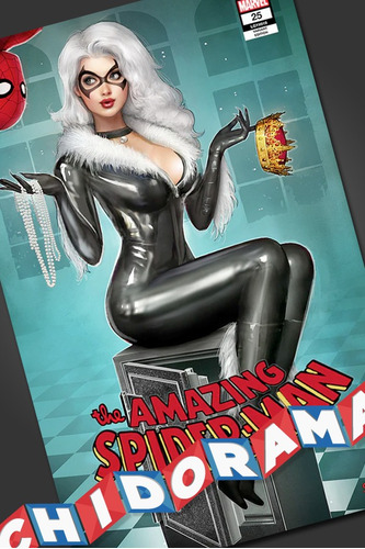 Comic - Amazing Spider-man #25 Szerdy Sexy Black Cat Variant