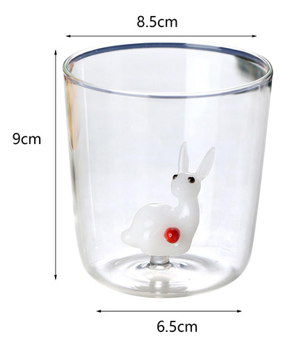 Taza De Café Transparente De 9cmx6.5cmx8.5cm