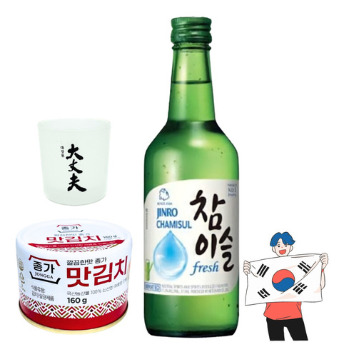 Kit Coreano Soju Fresh,  Kimchi Conserva & Copo Soju