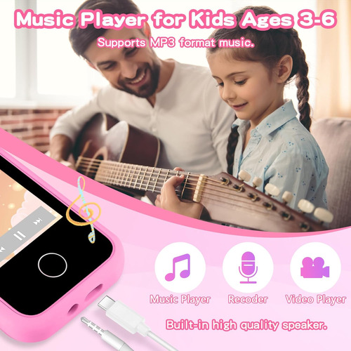 Celular Infantil Asiur, Tactil, 8 Gb, Usb Tipo C, Rosa