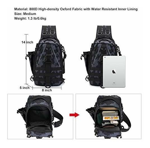 Imagen 6 de 7 de Bravehawk Outdoors Mochila Táctica De Nailon 800d Militar O