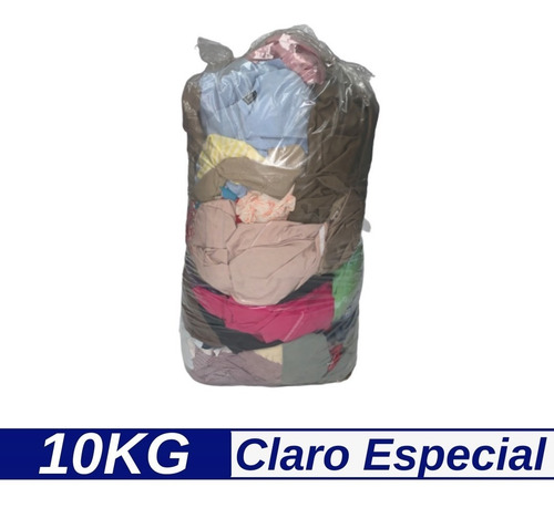 Trapos Limpieza Industrial - Claro Especial 80%algodón 10 Kg Multicolor