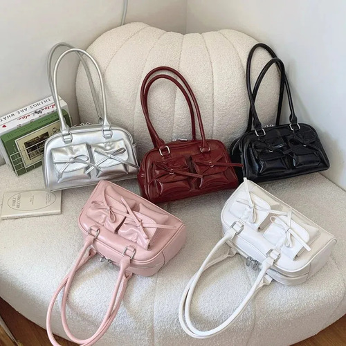 Bolso De Mano Pu Con Cremallera Para Mujer